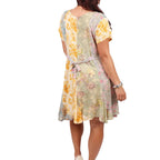Short Summer Dress: Sunflower Petal Patch