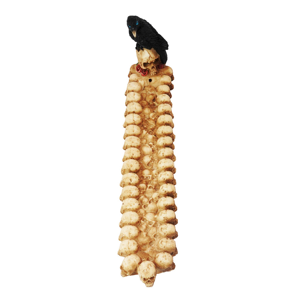 Skull/Raven Rose  Incense burner