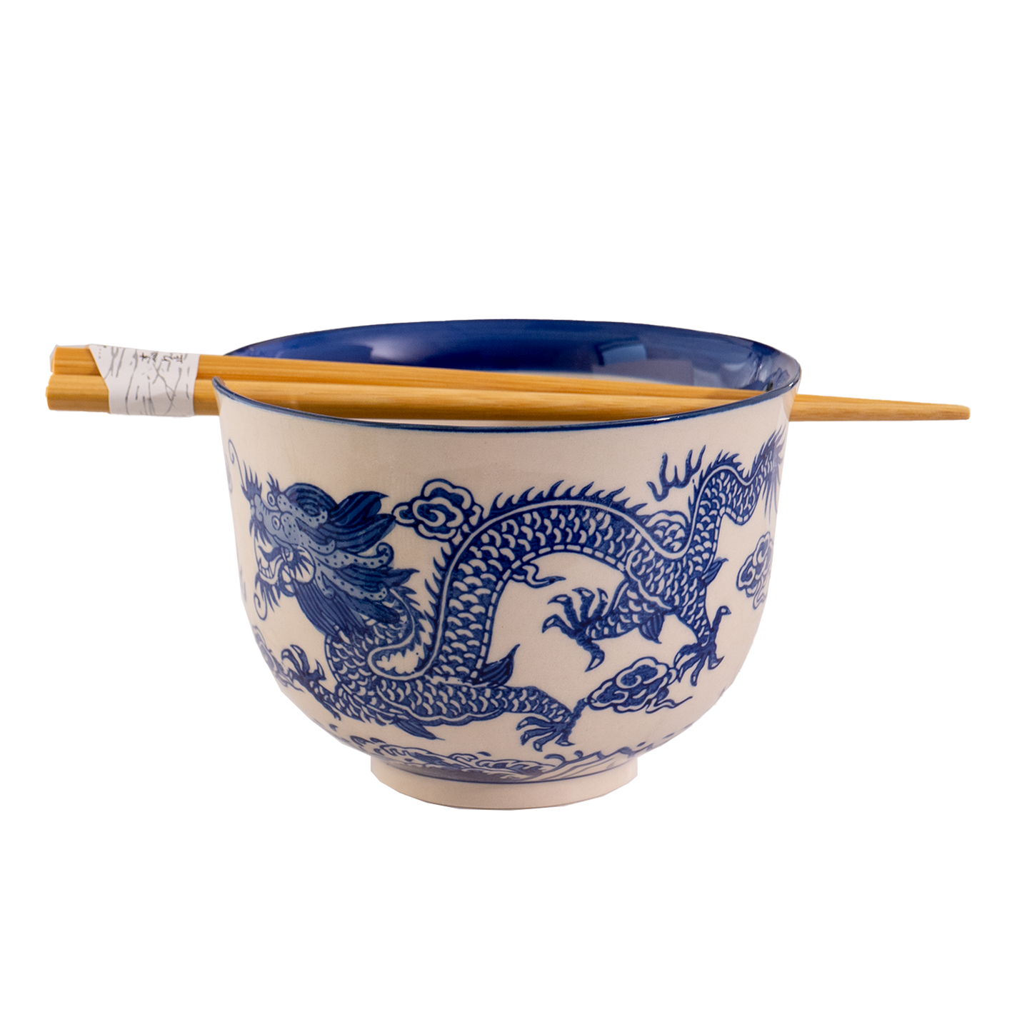 Blue Dragon Design 18oz 5.25"D Bowl With Chopsticks Set