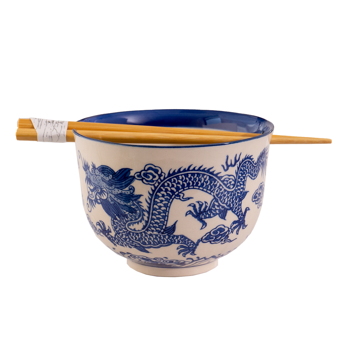 Blue Dragon Design 18oz 5.25"D Bowl With Chopsticks Set