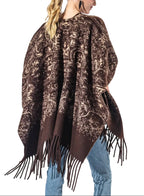 Chocolate Paisley Fringe Kimono