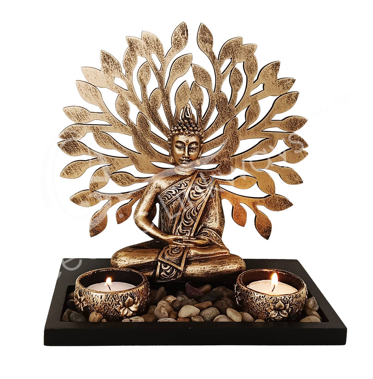 Buddha with Tree Tealight Holder