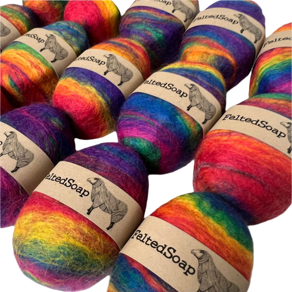 Felted Soap Rainbow