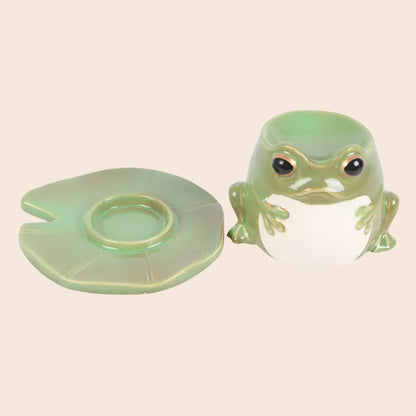 Frog On Lily Pad Oil Burner