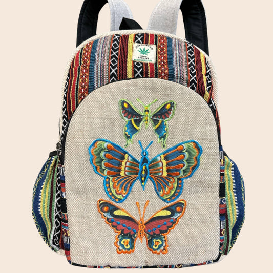 Hemp Triple Butterfly Backpack