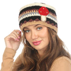 Woolen Motif Crocheted Headband