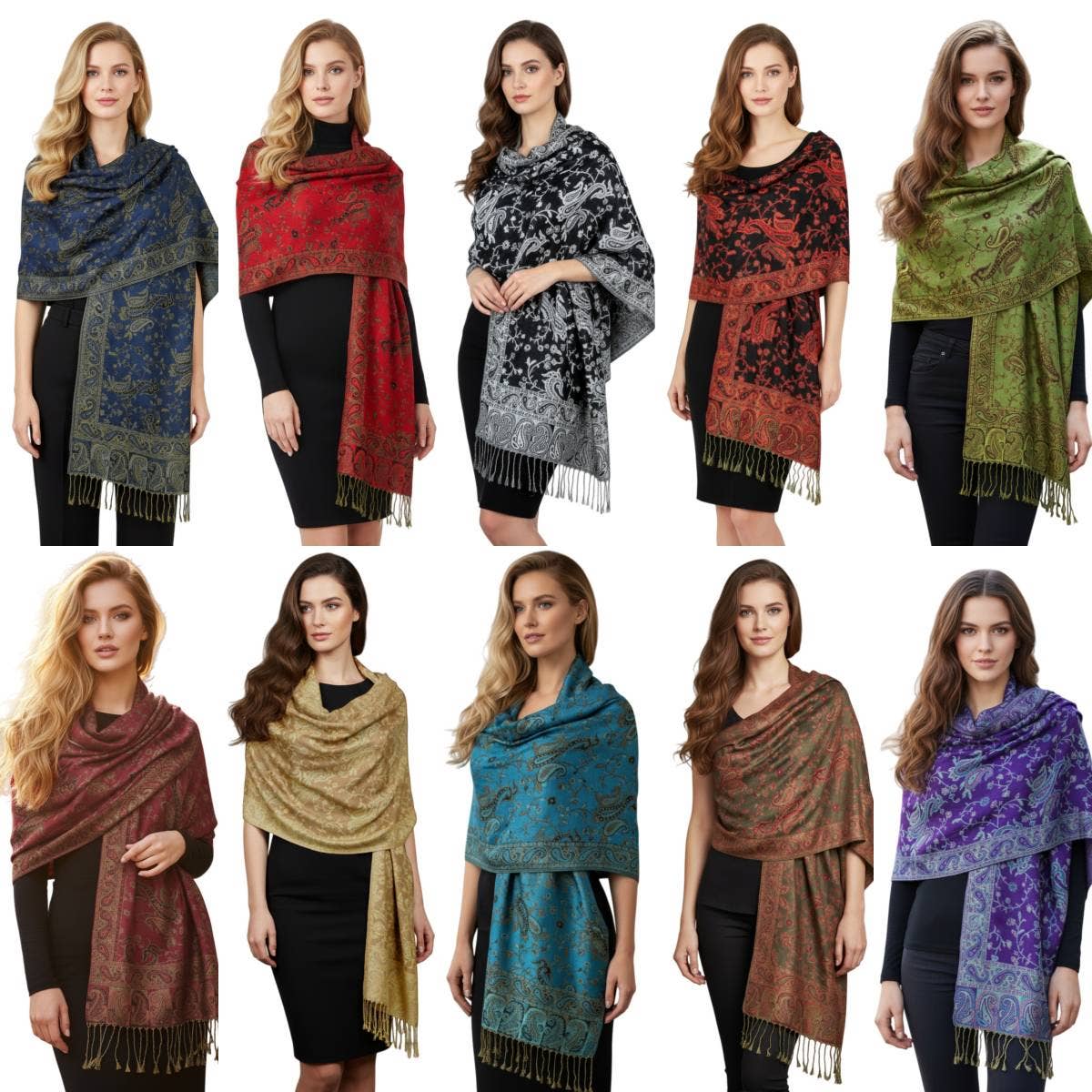 Paisley Pashmina Shawls Scarf