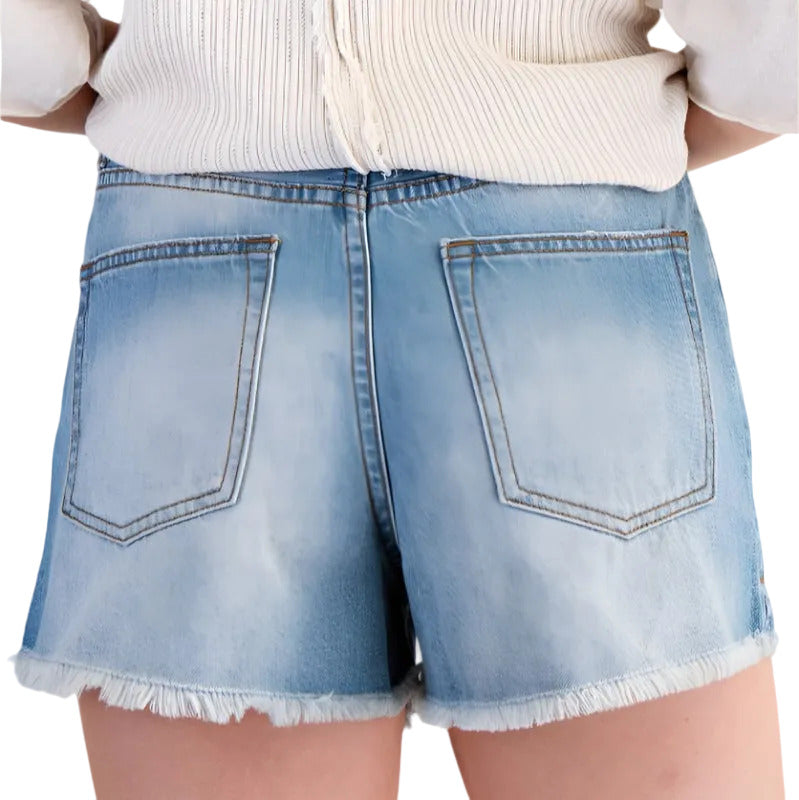 Paisley Patch Denim Shorts