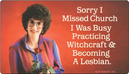 STICKER: Sorry I missed church. I was busy practicing..
