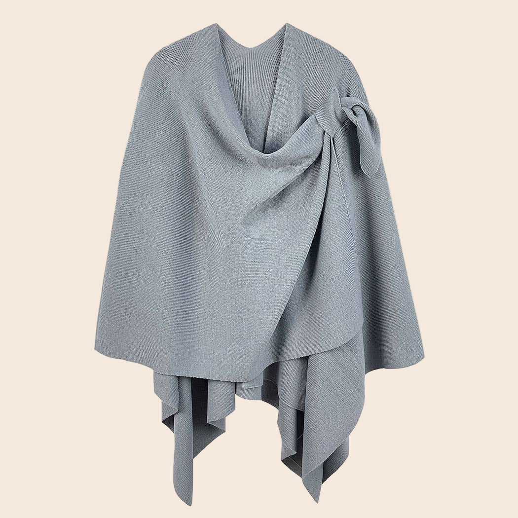 Solid Ruana with Shoulder Strap