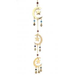 2 Foot Star and Moon Windchime