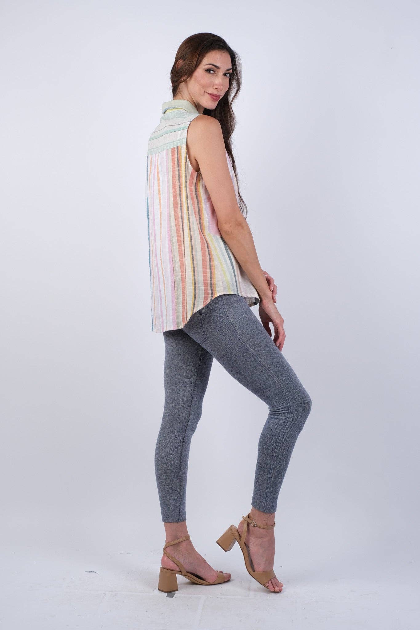 Ethereal Stripes Colored Patchwork Shirt