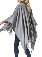 Solid Color Fringe Kimono