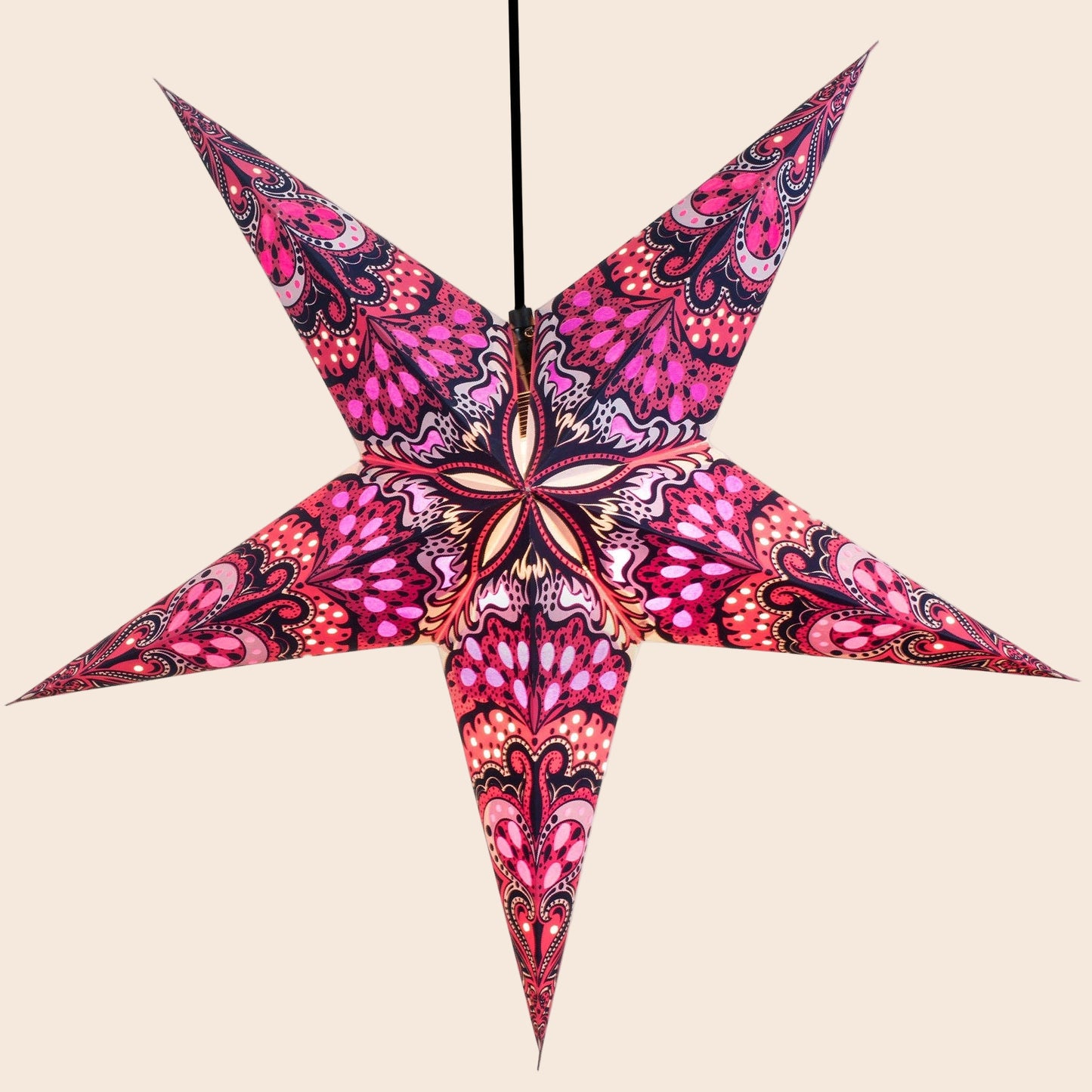 Purple India Paper Star Lantern