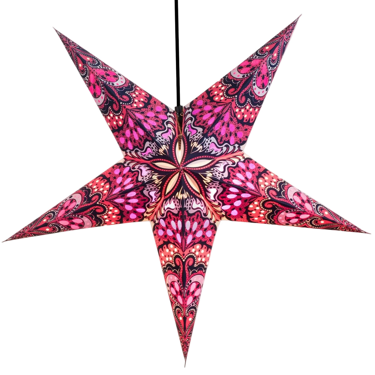 Purple India Paper Star Lantern