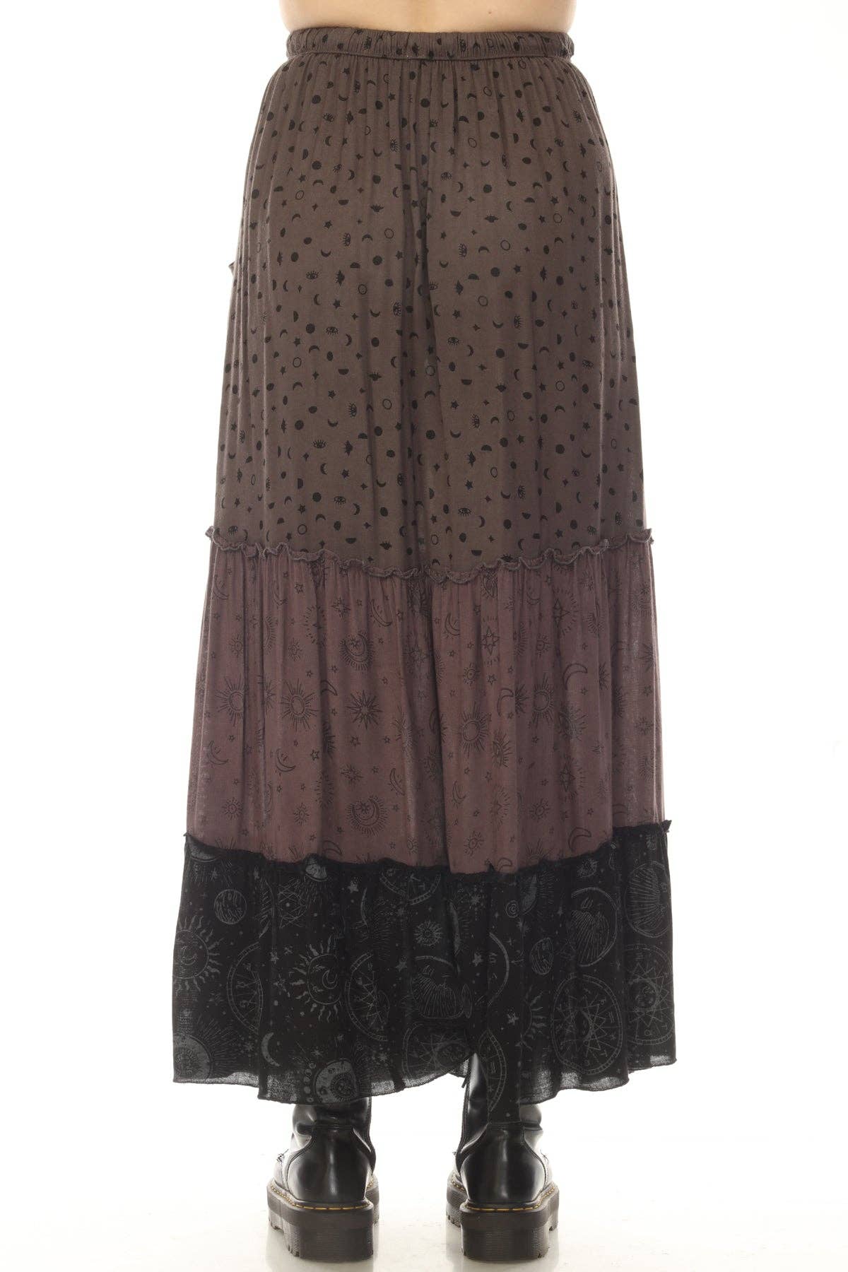 Celestial Patchwork Tiered Skirt