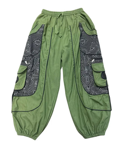 Swirl Pocket Printed Balloon Pants
