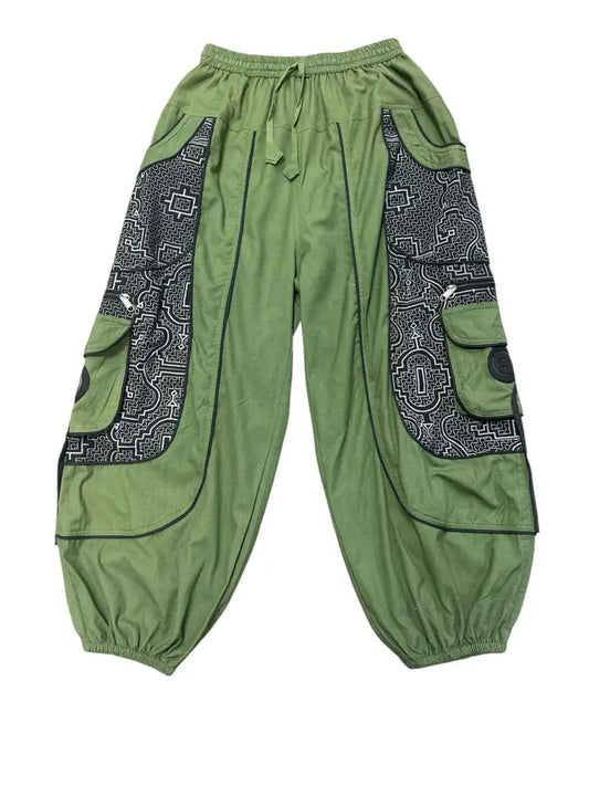 Swirl Pocket Printed Balloon Pants