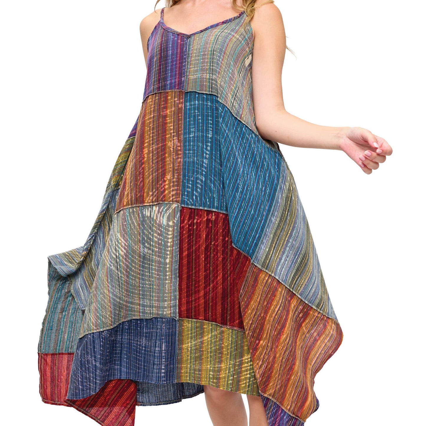 Vintage Washed Patchwork Dress