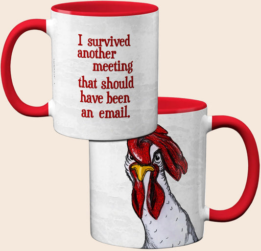 Chicken Meeting Funny Mug Cup