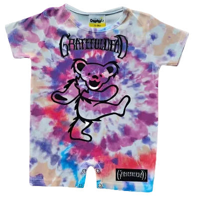 Grateful Dead Tie Dye Dancing Bear Onesie Romper