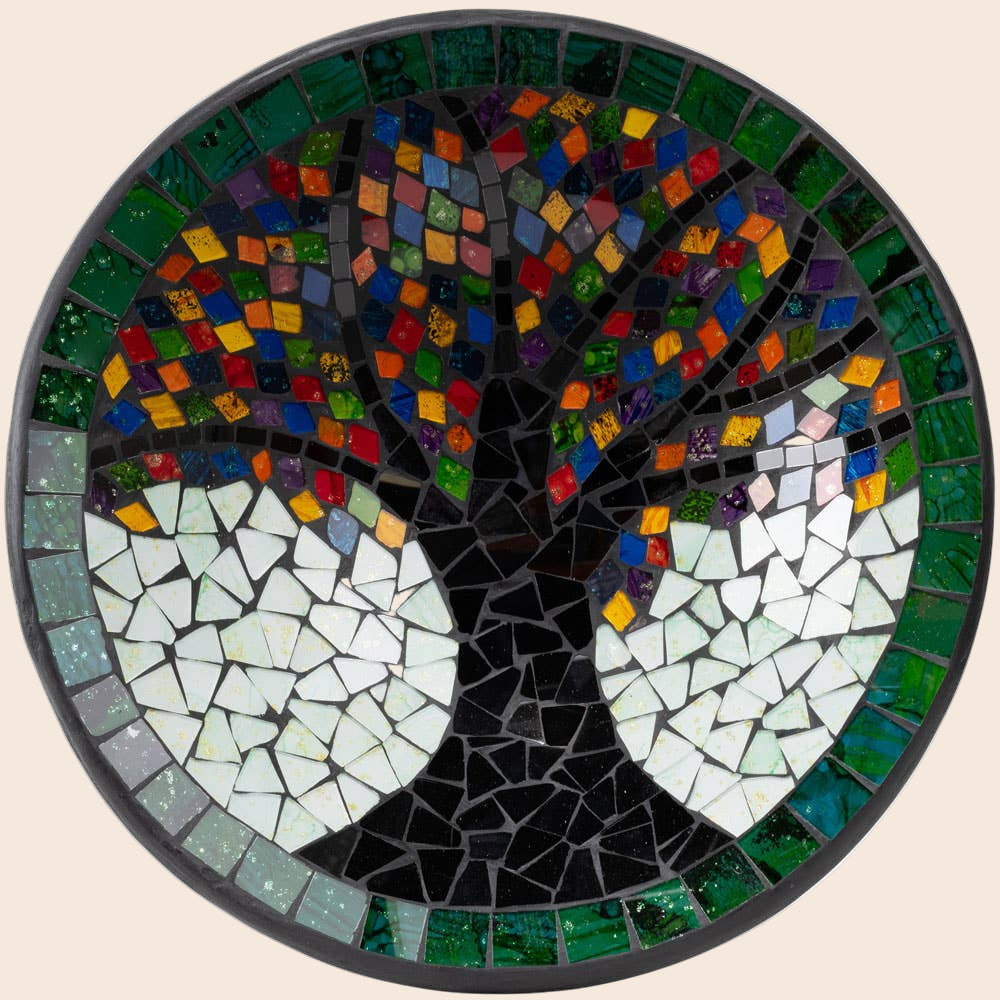 Large Tree of Life Mosaic Bowl