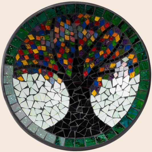 Large Tree of Life Mosaic Bowl