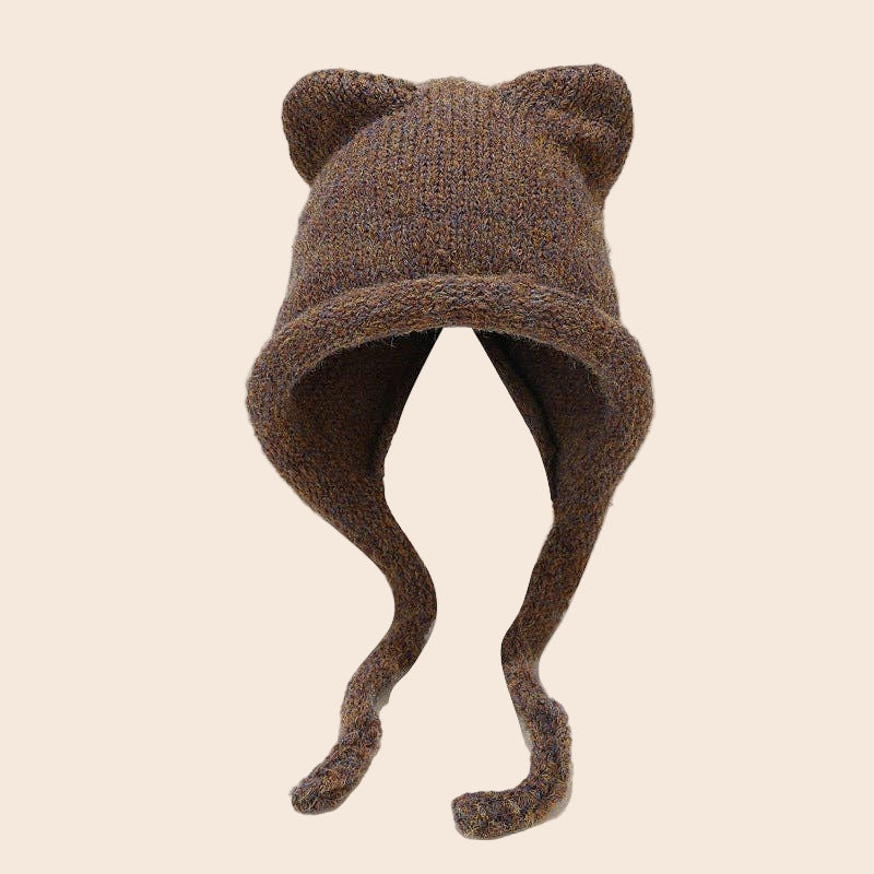 Cat Ear Thermal Knit Beanie