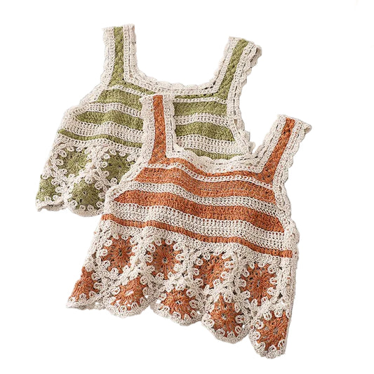 Floral Crochet Tank Top