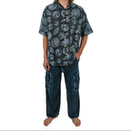Hippie Cotton Patchwork Grateful Dead Print Men's Pants
