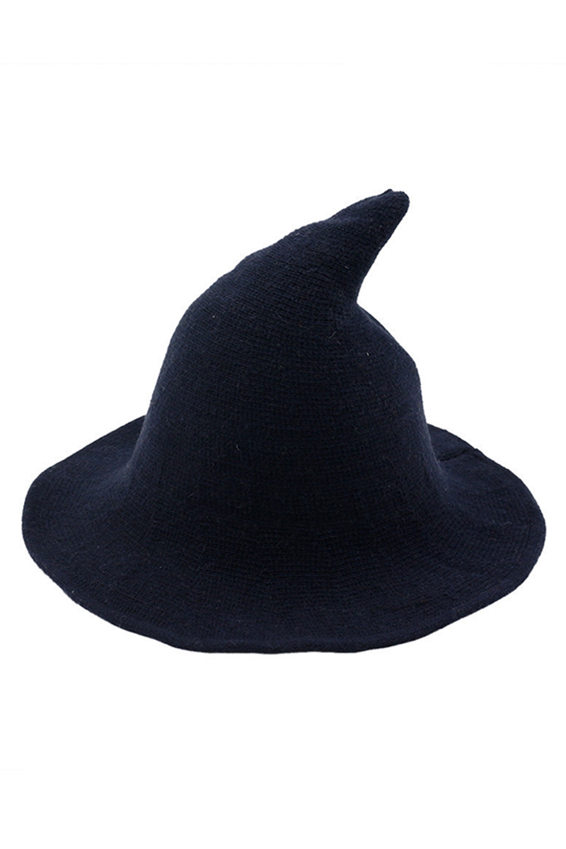 Black Knitted Witch Hat