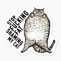 Fat Cat - 3" Art Sticker