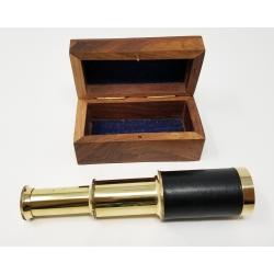 6 " Telescope with Brass inlaid Wooden Box
