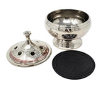 Silver Finish Engraved Brass Resin Burner