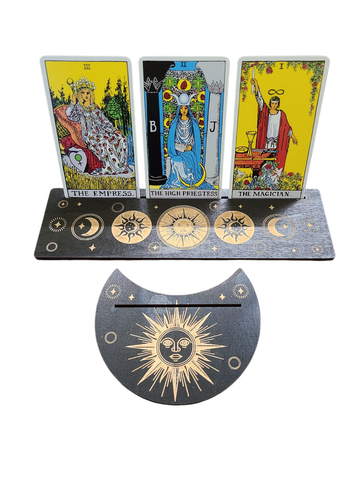 Wooden Tarot Card Holder 2 pcs set