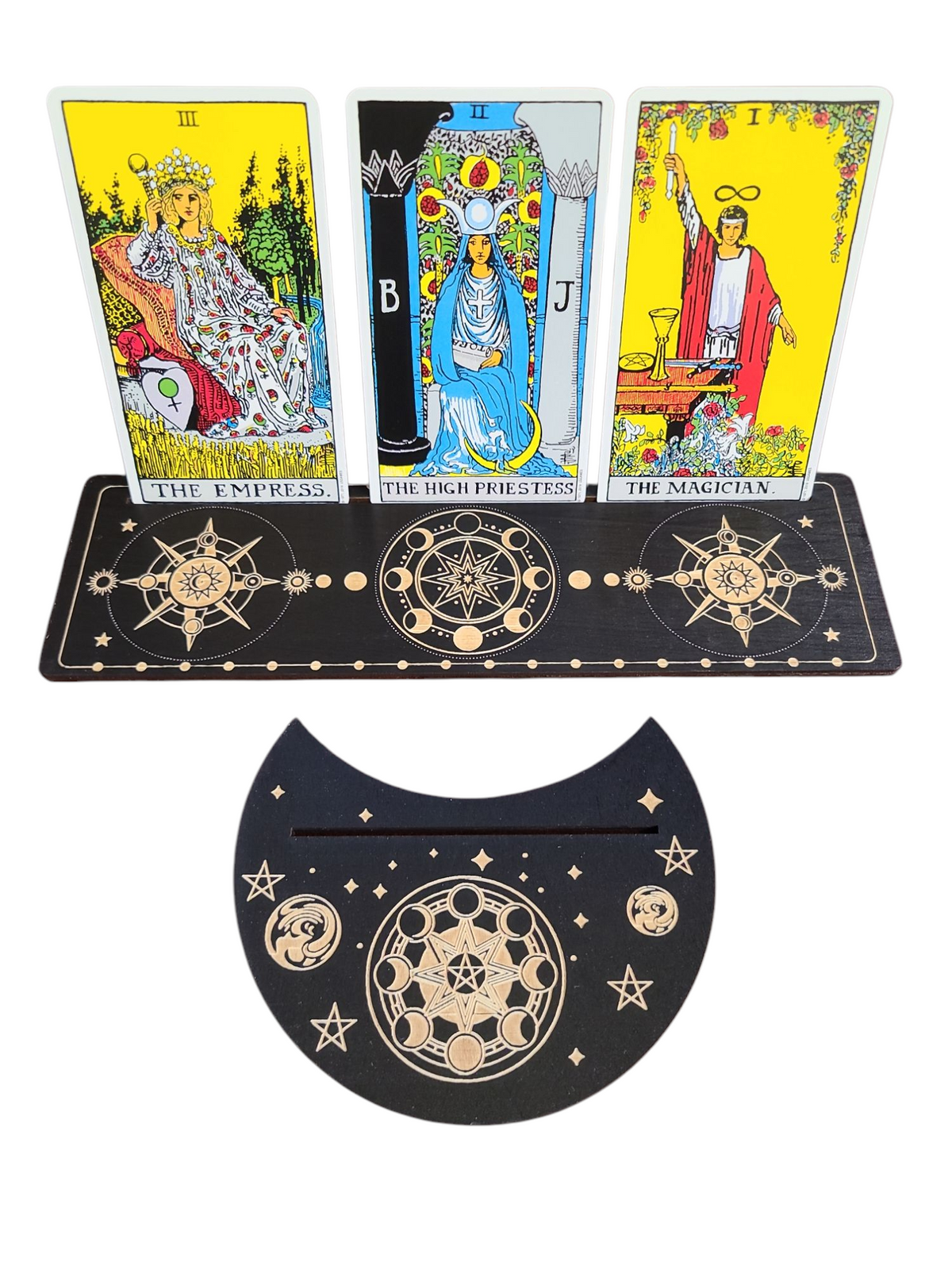 Wooden Tarot Card Holder 2 pcs set