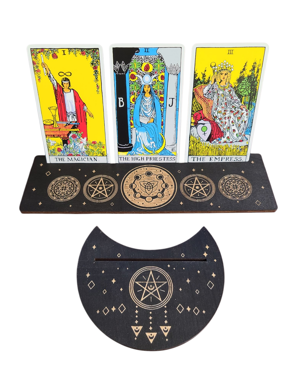 Wooden Tarot Card Holder 2 pcs set