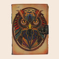 Owl Printed Leather Journal