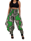 Ankara Print Harem Pants w/ Tied Ankle