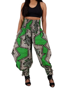Ankara Print Harem Pants w/ Tied Ankle