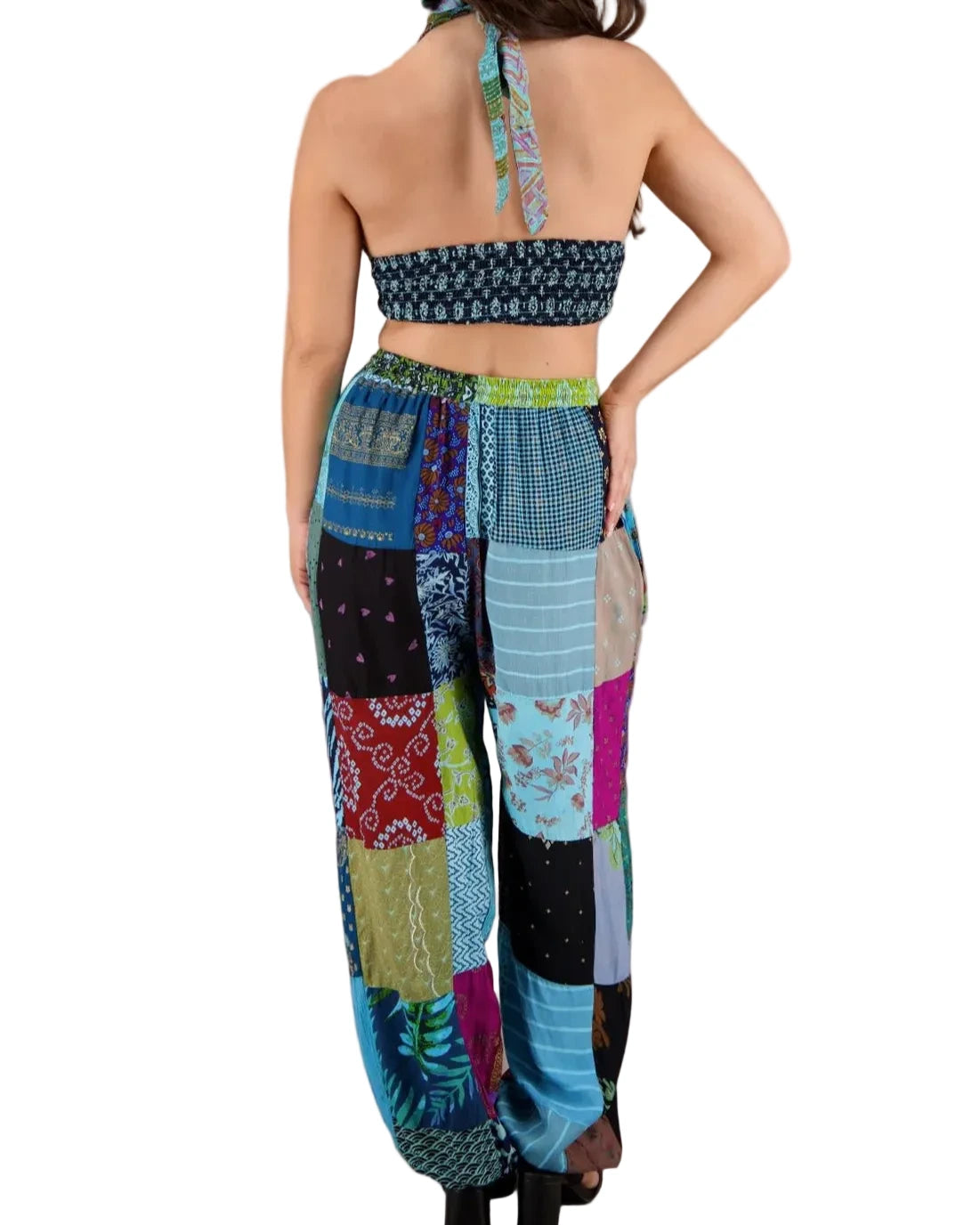 Patchwork Matching Set Patchwork Halter Top and Harem Pants Matching Set – Nyla Beans Gift Shop
