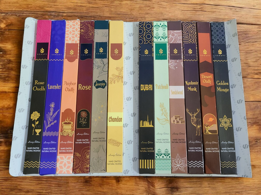 SONAVI Fragrance Tester Kit – Luxury Line (12 Premium Incense Sticks, 1 of Each Scent)
