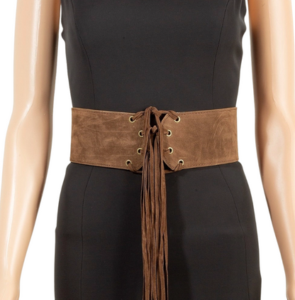 Vegan Leather Multi Strap Waist Belt