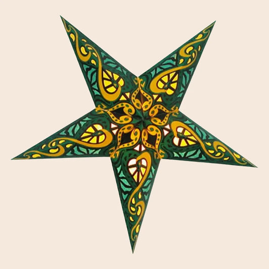 Green Celtic Paper Star Lantern