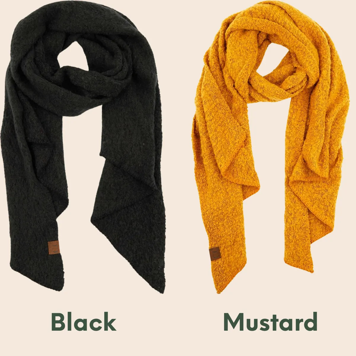 Bias Cut Whipstitched Edging Long Scarf