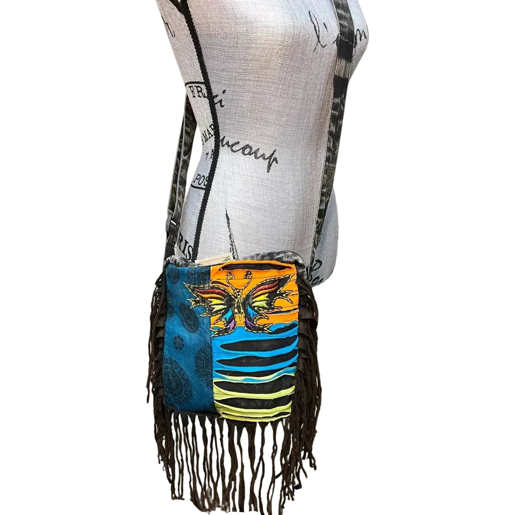 Razor Cut Butterfly Bag with Fringe