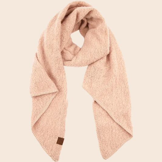 Bias Cut Whipstitched Edging Long Scarf