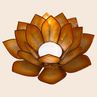 Large Capiz Shell Lotus Tealight Holder