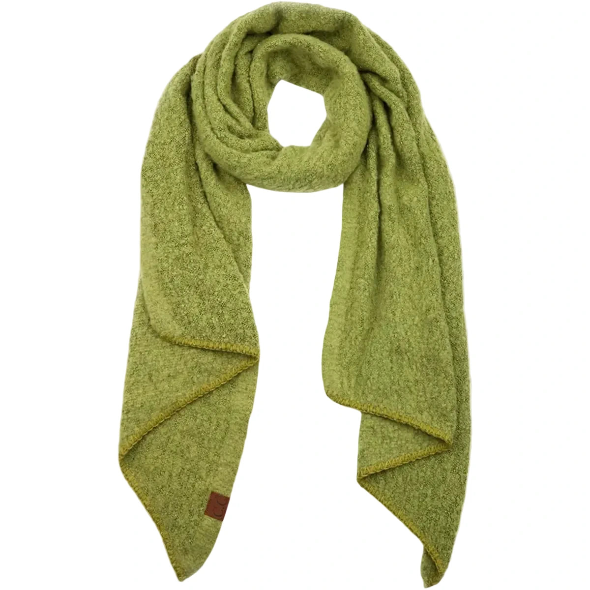 Bias Cut Whipstitched Edging Long Scarf
