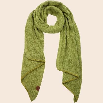 Bias Cut Whipstitched Edging Long Scarf